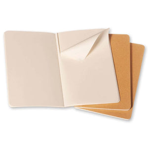 Notebook Moleskine Plain Cahier L - Kraft Cover (3 Set) - Moleskine Cahier
