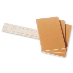 Notebook Moleskine Plain Cahier L - Kraft Cover (3 Set) - Moleskine Cahier