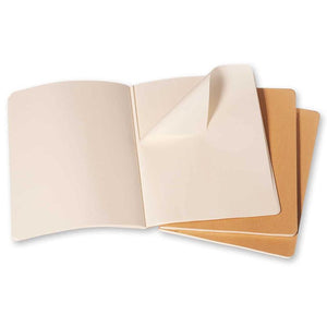 Moleskine Plain Cahier Xl - Kraft Cover (3 Set) - Moleskine Cahier