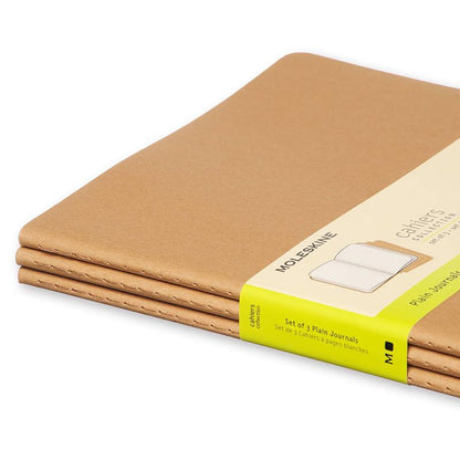Moleskine Plain Cahier Xl - Kraft Cover (3 Set) - Moleskine Cahier