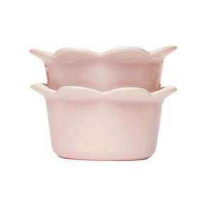 Pink Flower Baking Dish Ramekin Bowls Picadilly Set of 2