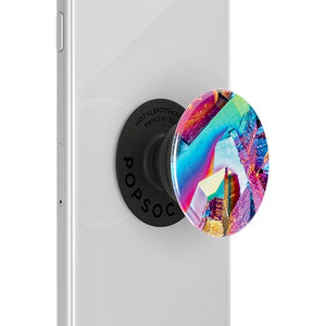 
            
                Load image into Gallery viewer, Mobile accessory expanding hand-grip and stand Popsocket in multicolour gem pattern
            
        