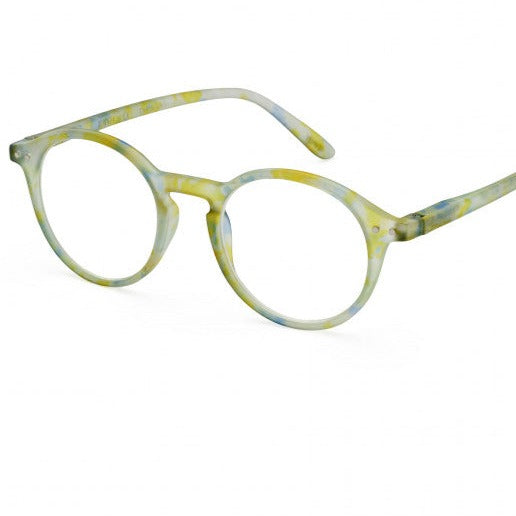 Reading Glasses +2 Round Joyful Cloud Yellow Blue Green D IZIPIZI