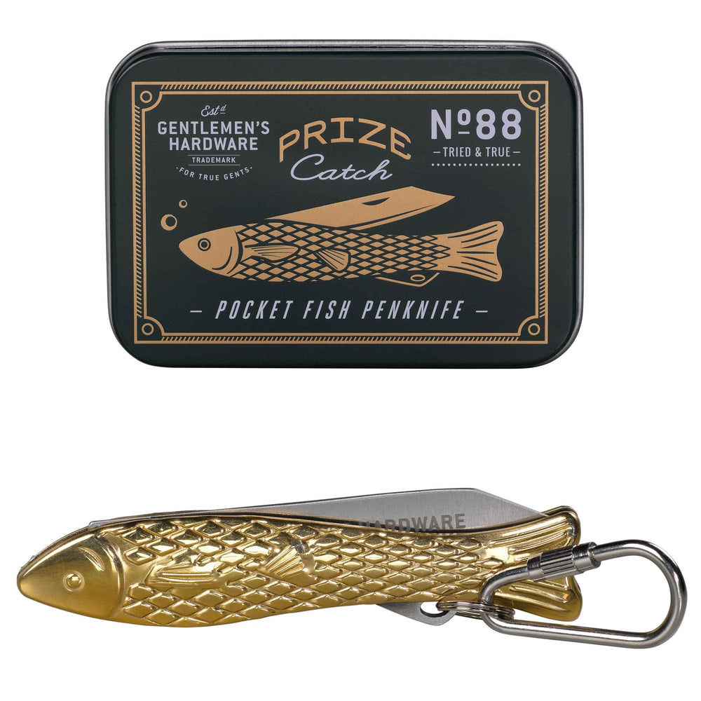 Fish pen knife brass