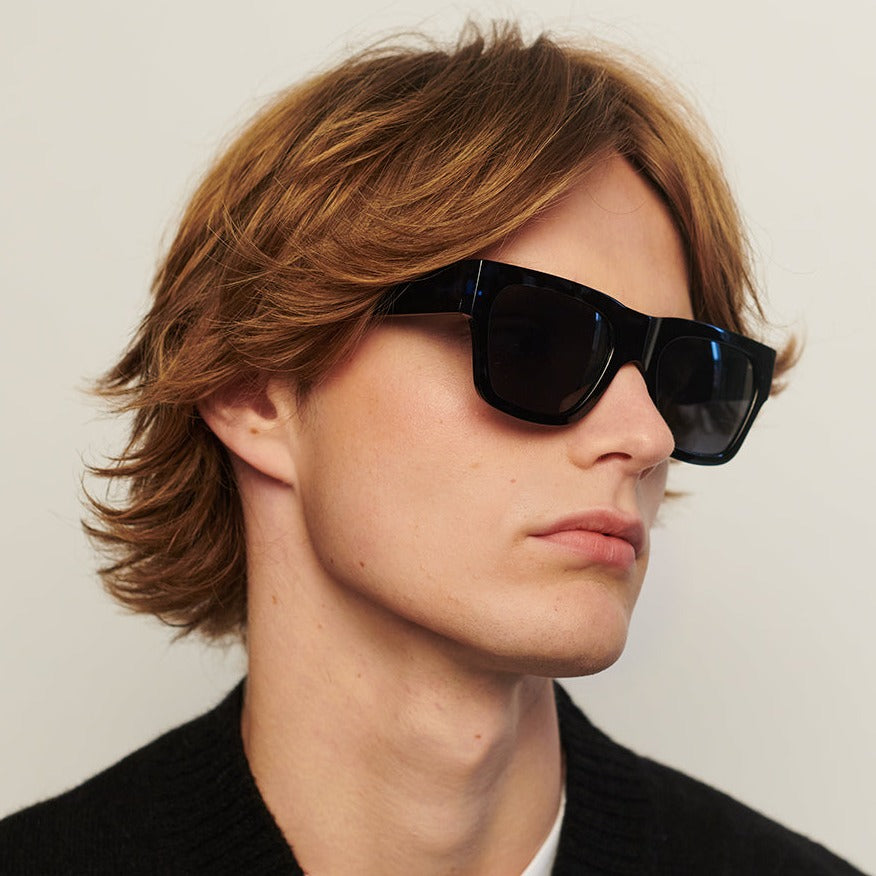 Sunglasses Unisex Blue Chunky Square Frame A. Kjaerbede | Agnes