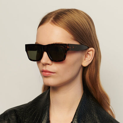 Sunglasses Unisex Chunky Demi-Tortoise Square Frame A. Kjaerbede | Agnes