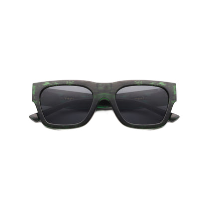 Sunglasses Unisex Chunky Green Marble Square Frame A. Kjaerbede | Agnes