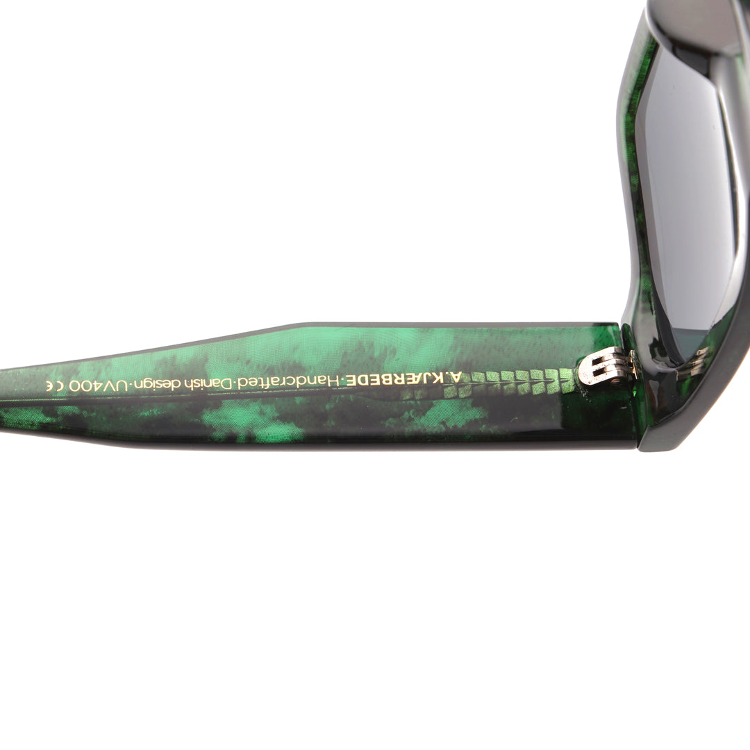 Sunglasses Unisex Chunky Green Marble Square Frame A. Kjaerbede | Agnes