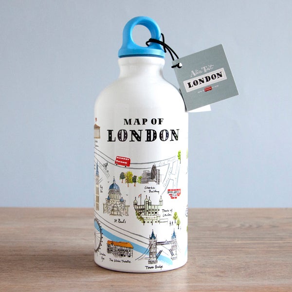 Water Bottle London Alice Tait Map 500ml