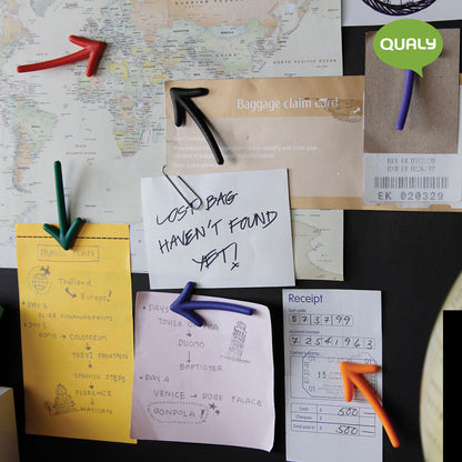 Arrow magnets set of 6 in multicolour