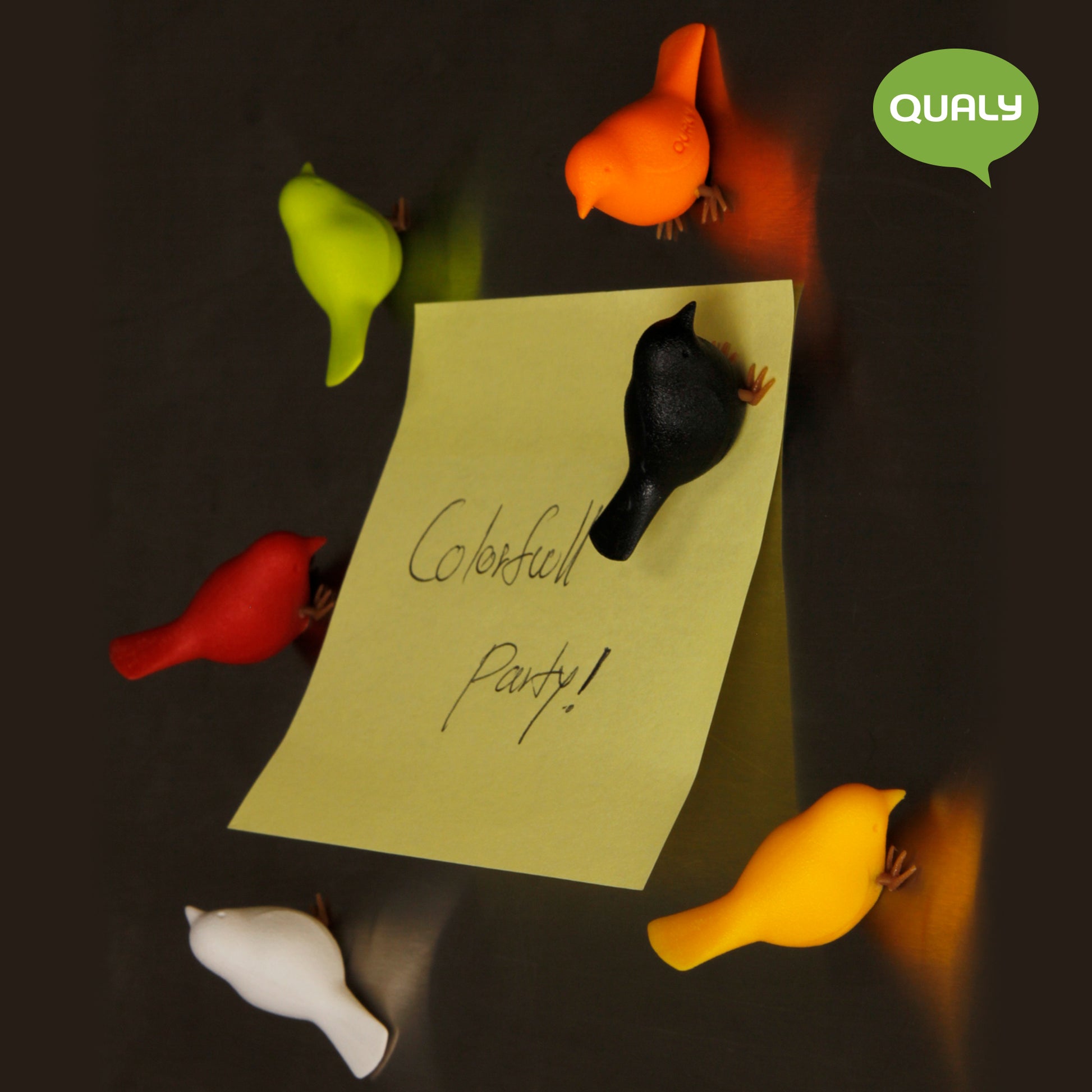 Bird magnets Sparrows set of 6 in multicolour