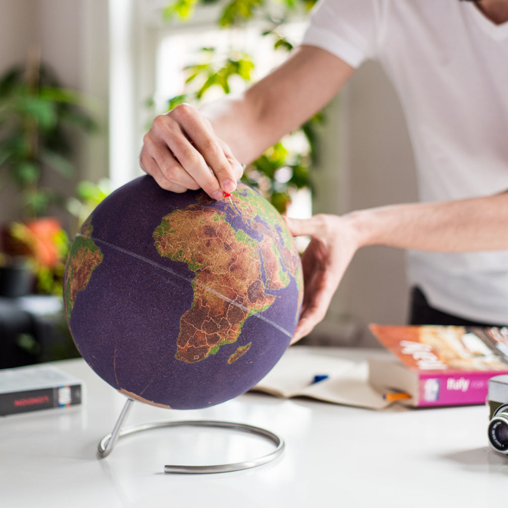 Coloured Cork Globe - Large