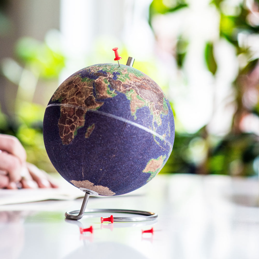 Coloured Cork Globe - Small