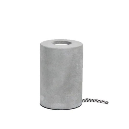 Concrete Matte Lamp Base for Exposed Bulb Grey