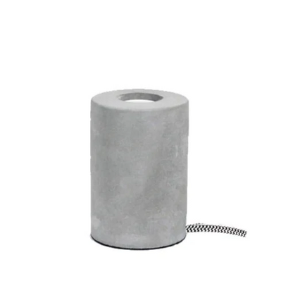 Concrete Matte Lamp Base for Exposed Bulb Grey