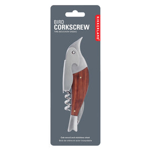 Bird corkscrew bottle opener