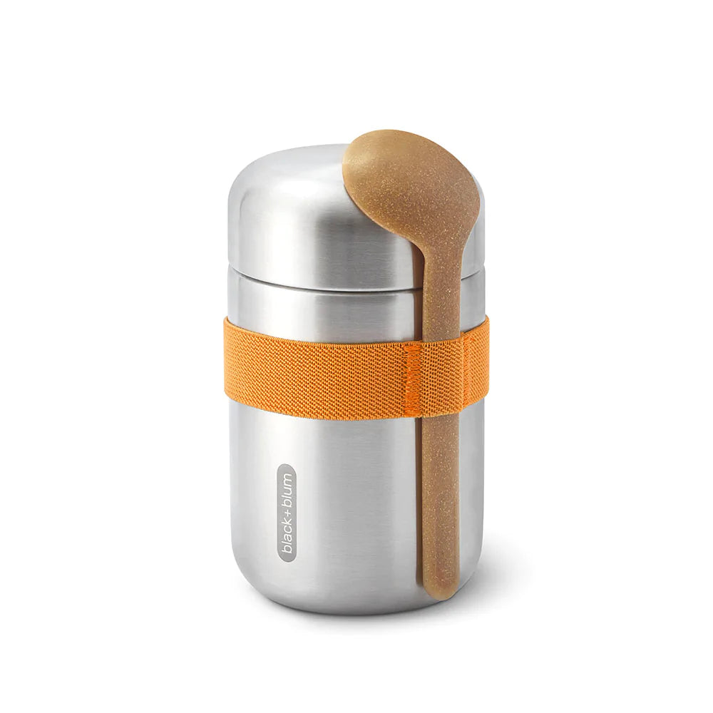 Insulated Food Flask Pot Stainless Steel with Spoon