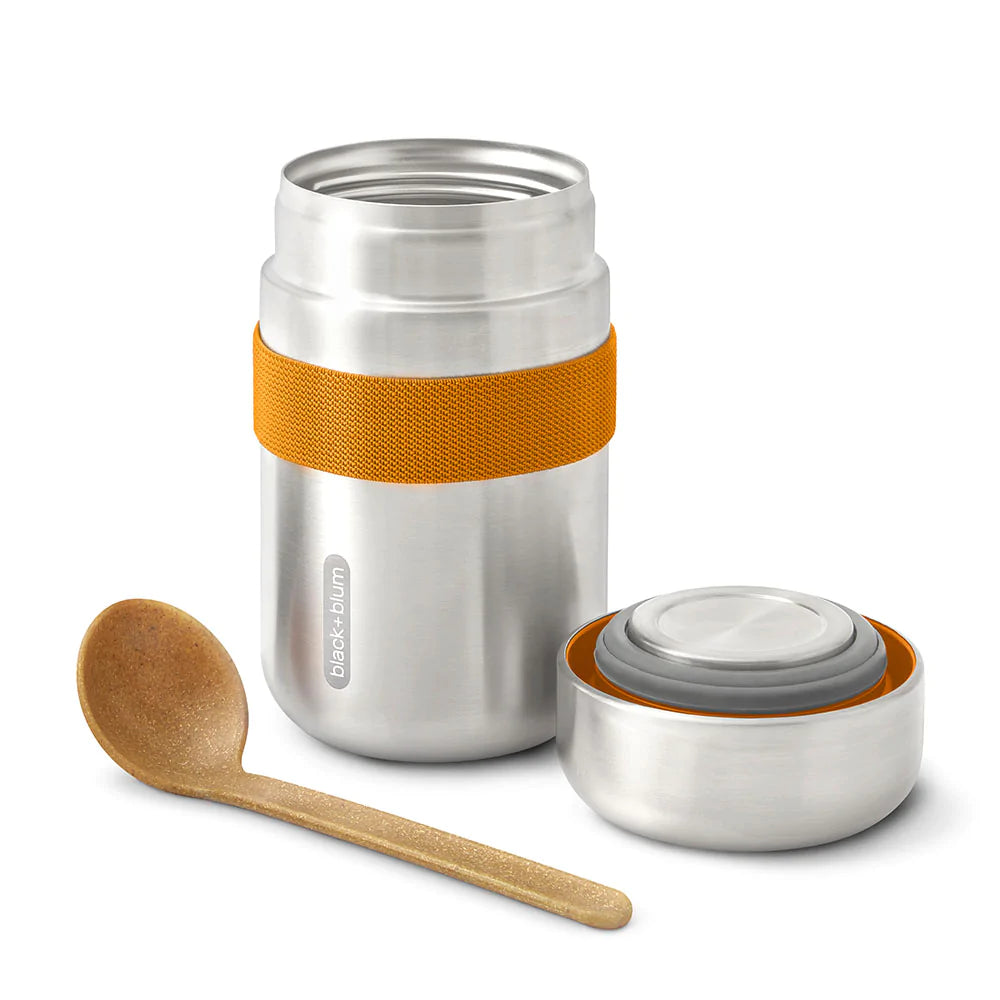 Insulated Food Flask Pot Stainless Steel with Spoon