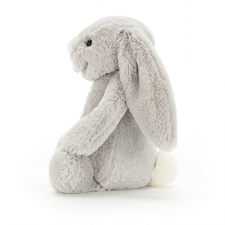 Bunny Soft Cuddly Toy Jellycat Bashful Silver Grey Medium