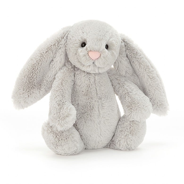 Bunny Soft Cuddly Toy Jellycat Bashful Silver Grey Medium