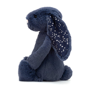 Bunny Soft Cuddly Toy Jellycat Bashful Stardust Navy Medium