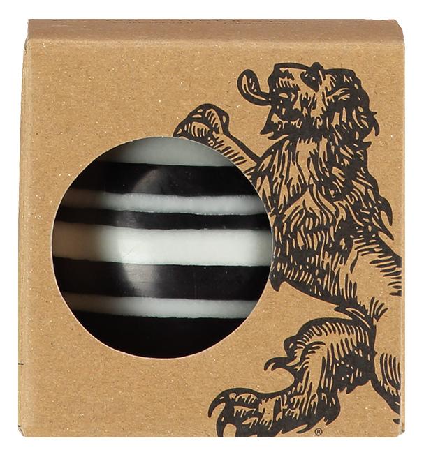 Candle Large Eco Ball Black and White Stripes