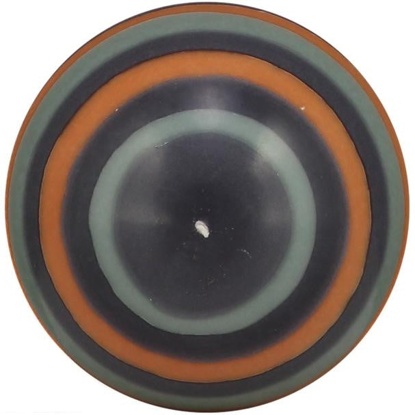 
            
                Load image into Gallery viewer, Candle Large Eco Ball Dark Grey, Light Grey and Orange Stripes
            
        