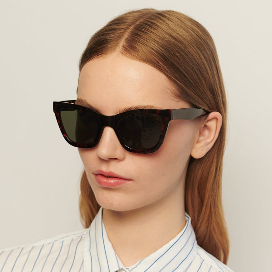 Sunglasses Women's Demi-Tortoise Cat-Eye Frame A. Kjaerbede | Big Kanye