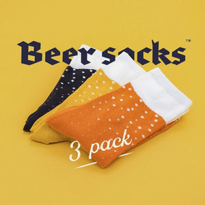 Beer Socks Mixed Pack White Orange Gold Black