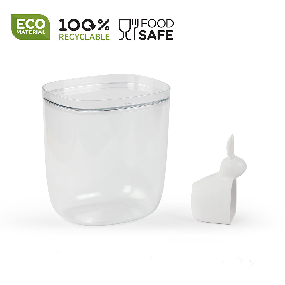 Jar Storage Container Food Bella Bunny 3.5L Transparent Including Rabbit Shape Scoop