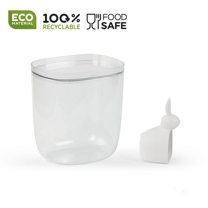 Jar Storage Container Food Bella Bunny 3.5L Transparent Including Rabbit Shape Scoop