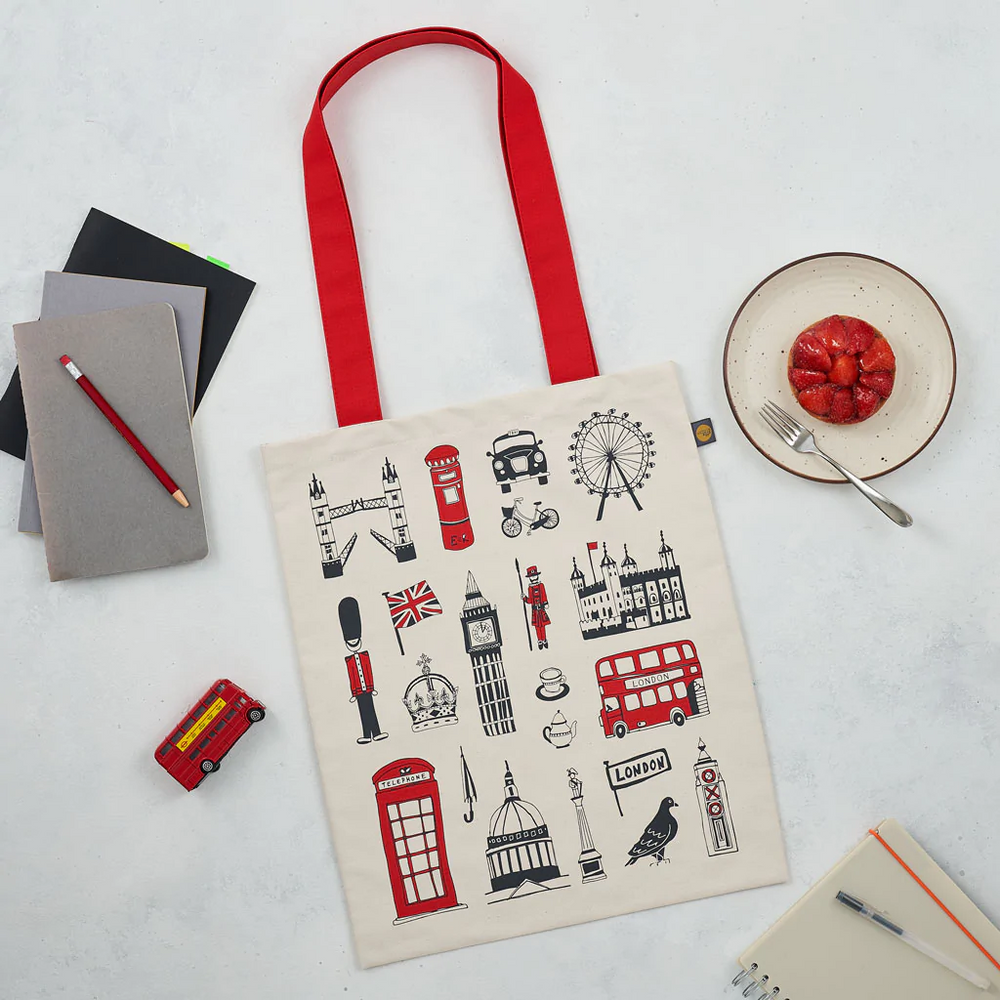 London landmark Canvas Bag Big Smoke Victoria Eggs Red