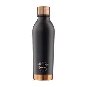 Water Bottle Insulated Leak Proof Double Walled 500ml in Black and Gold