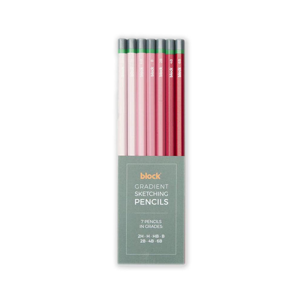 Sketching Pencils HB Drawing Gradient in Pink Outer