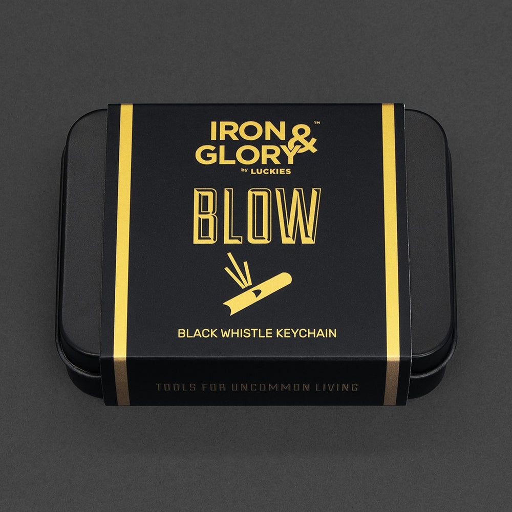 
            
                Load image into Gallery viewer, Whistle Keychain &amp;#39;Blow&amp;#39; Iron and Glory Black
            
        