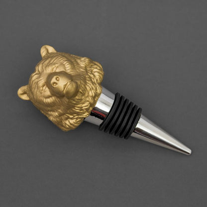 Bottle Stopper Bear 'Bottle Bear' Iron and Glory Gold