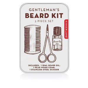 Tin Gentleman's Beard White and Red