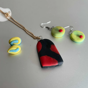 Jewellery Making Kit DIY Colourful Clay Earrings Necklace