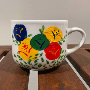 Mug Decorating Kit with Paints and Stickers Kikkerland