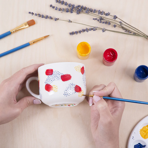 Mug Decorating Kit with Paints and Stickers Kikkerland