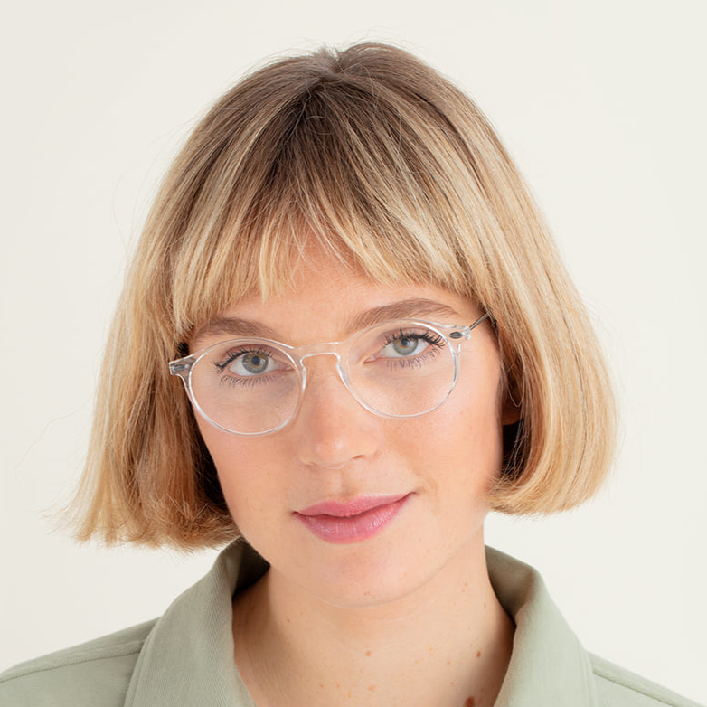 Reading Glasses +1.5 Crystal Clear Transparent Cruz with Case Nooz - Brand Academy Store