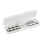 Metal Straw and Brush Travelling Set Silver