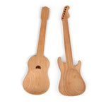 Rockin' guitar wooden salad servers