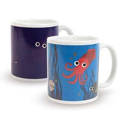 Mug with heat changing 'Under The Sea' in black