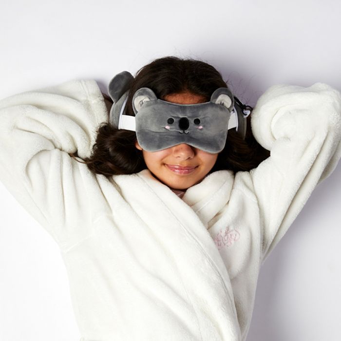 Koala Folding Pillow with Eye Mask Compact Travel Kids