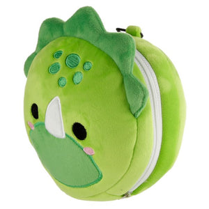Dinosaur Folding Pillow with Eye Mask Compact Travel Kids Green