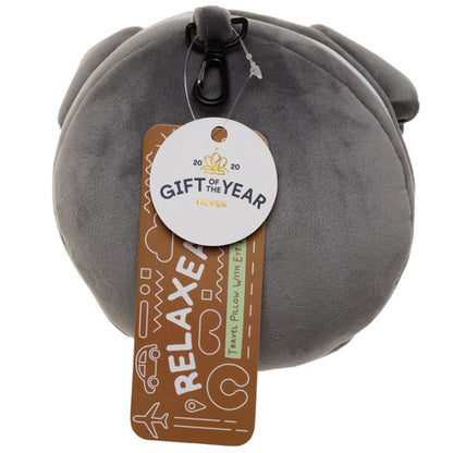 Dog Squad  Folding Pillow with Eye Mask Compact Travel Kids Grey