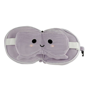 Octopus Folding Pillow with Eye Mask Compact Travel Kids