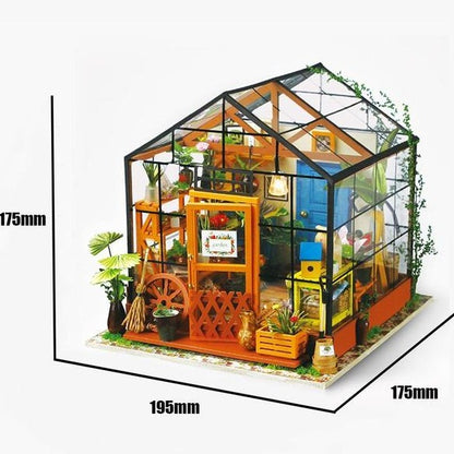 3D Puzzle Miniature Cathy's Flower House Greenhouse - Brand Academy Store