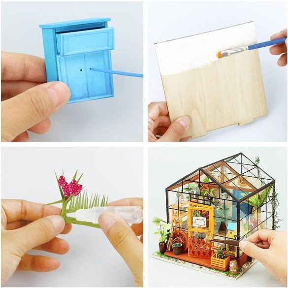 3D Puzzle Miniature Cathy's Flower House Greenhouse